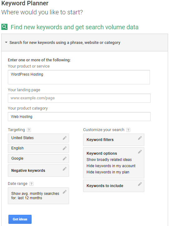 Perencana Kata Kunci Google AdWords