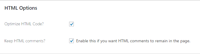 HTML オプションの自動最適化