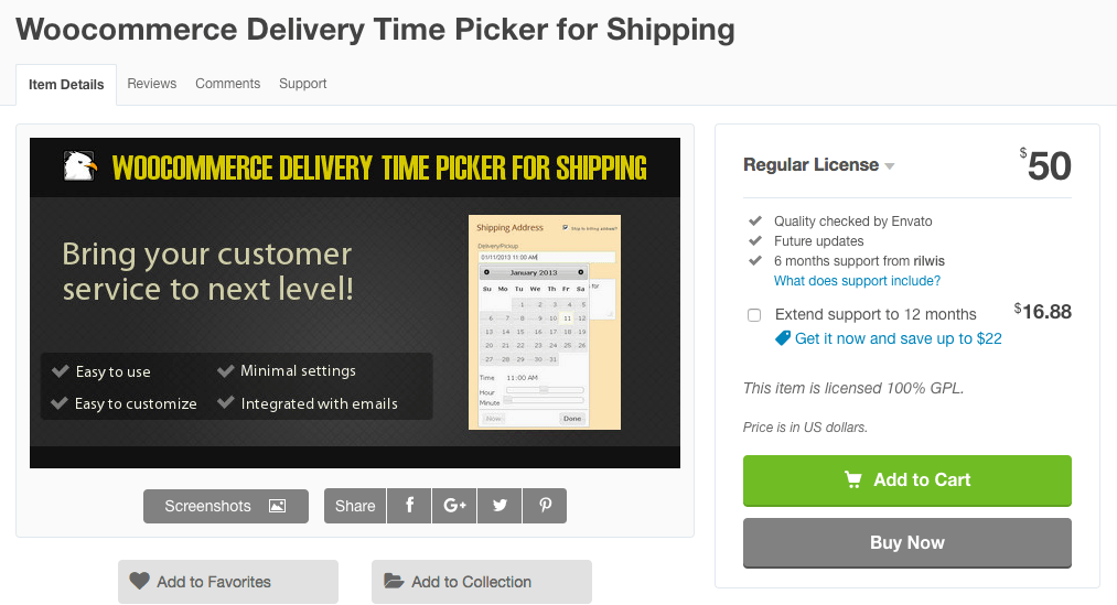 配送用 WooCommerce 配送時間ピッカー