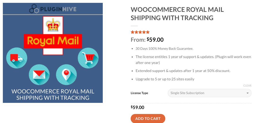 WooCommerce Royal Mail 配送