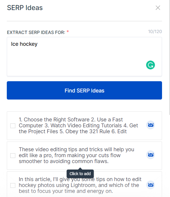 Idées SERP