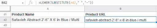 convertir le nom du produit en URL dans Excel