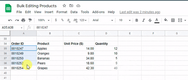 Bearbeiten Sie den Produktnamen und die Beschreibungen von Excel-Produktdaten