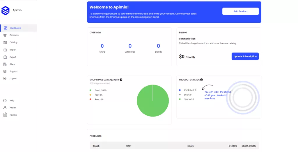 Soluzione cloud Apimio PIM