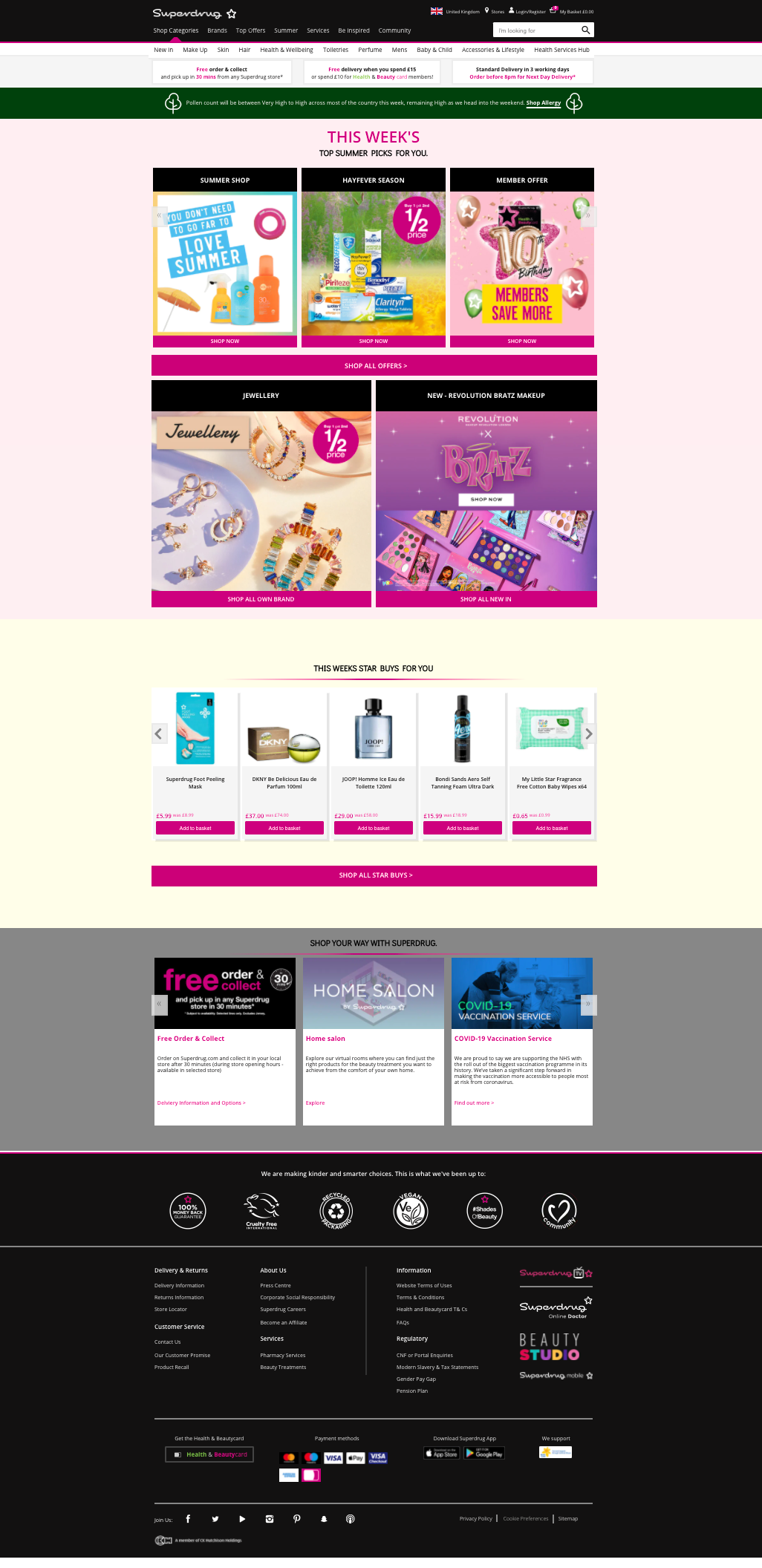 Situs web obat super dengan warna yang direkomendasikan WCAG