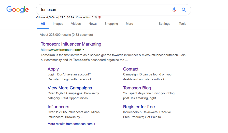 tomoson google 検索 seo