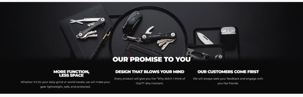 Exemplo de ângulo de venda de otimização de página de produto da Shopify KeySmart
