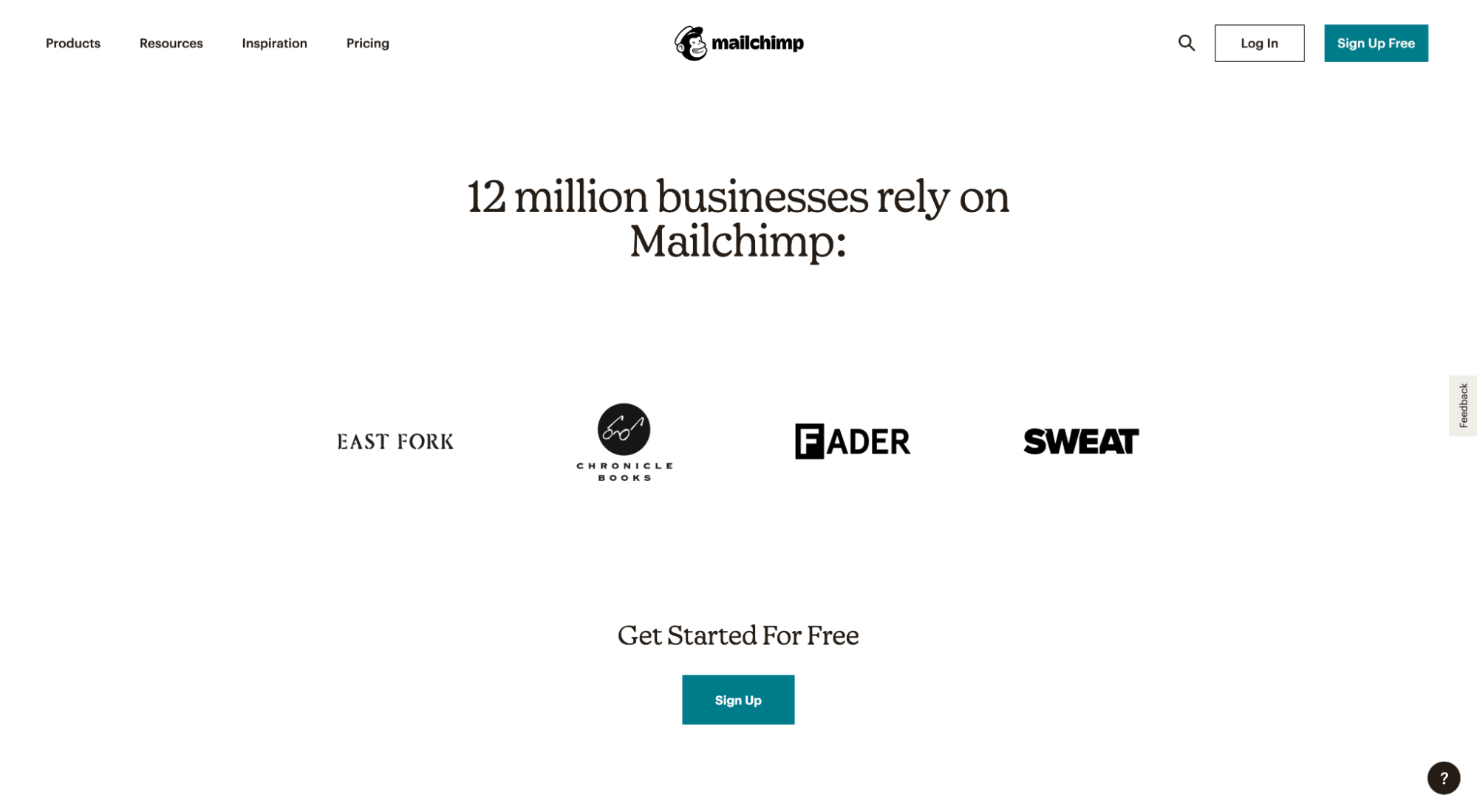 Bukti sosial Mailchimp