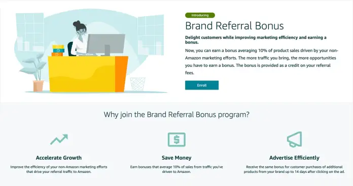 Cum să configurați bonusul de recomandare a mărcii Amazon pentru a vă crește profiturile cu 10% 2 Amazon Brand Referral Bonus program