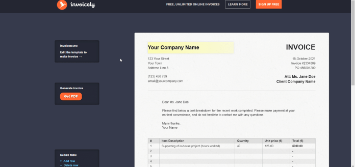 免费发票生成器:在 2022 年创建免费发票 5 Free Invoice Generator