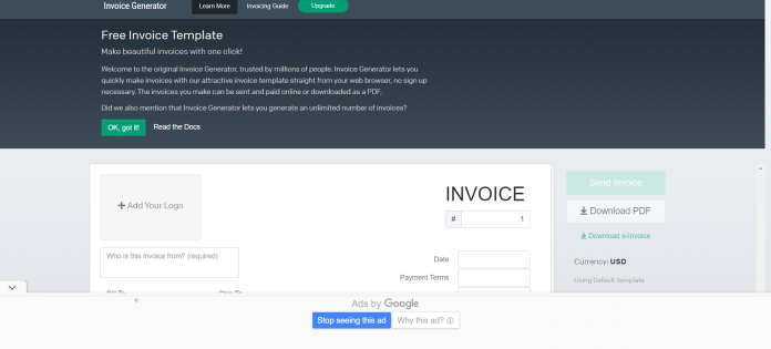 免费发票生成器:在 2022 年创建免费发票 2 Free Invoice Generator