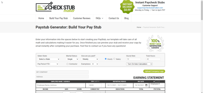 مولدات مدفوعة مجانية - أنشئ قوائم دفع على الفور في عام 2022 3 Pay Stub Generator