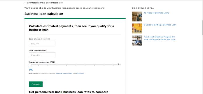 Calculadora de empréstimo empresarial grátis 2022 2 business loan calculator