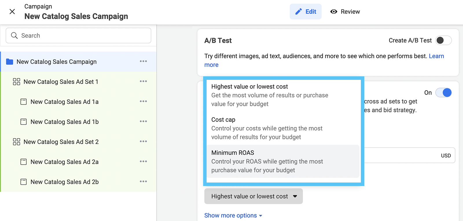 Facebook Ads 可用的出價策略