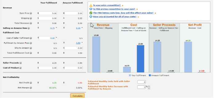7 mejores calculadoras de amazon fba: calcule ganancias en segundos 6 amazon fba calculator