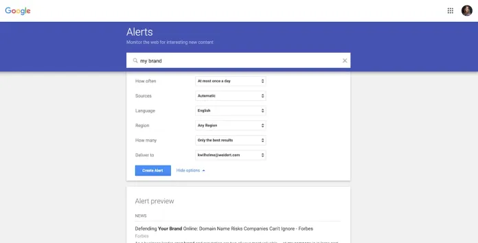 7 manfaat menggunakan lansiran google untuk bisnis Anda di tahun 2022 1 google alerts