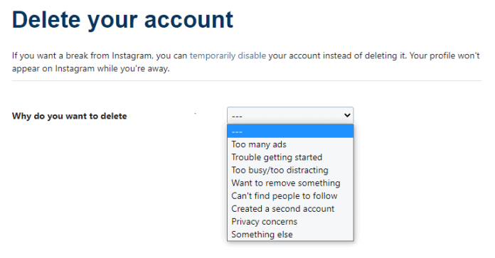 Cara menghapus akun instagram secara permanen & sementara pada tahun 2022 2 how to delete instagram account