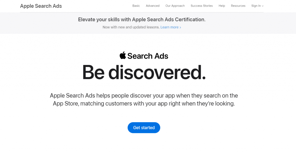 إعلانات بحث Apple