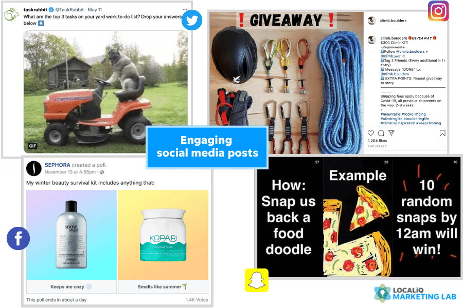 social media post ideas - engaging post examples
