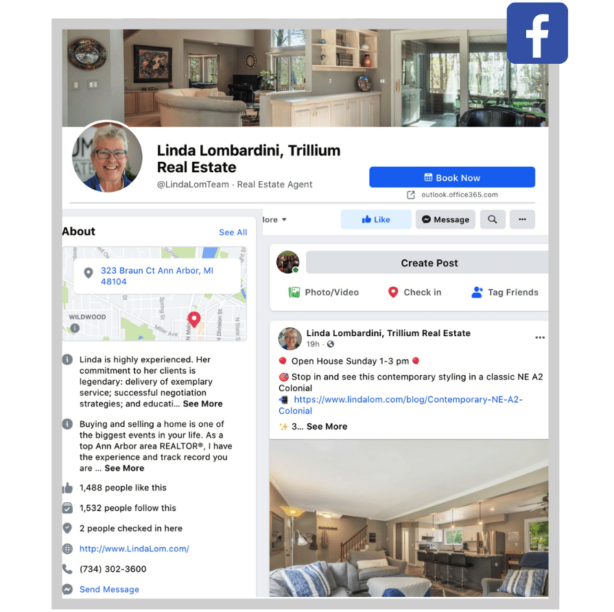 การตลาดบนโซเชียลมีเดียในพื้นที่ -หน้าธุรกิจ Facebook สำหรับตัวแทนอสังหาริมทรัพย์ในท้องถิ่น