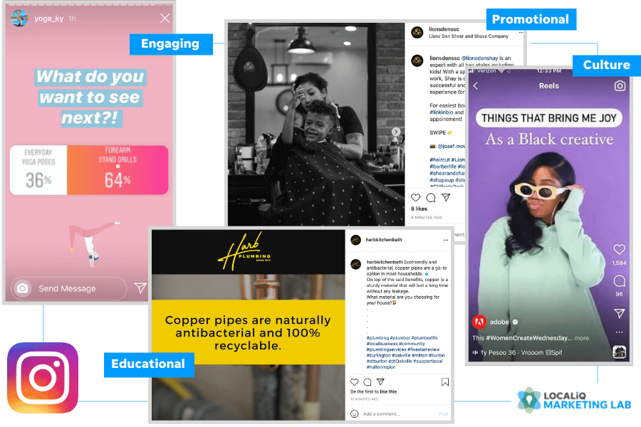 ローカル ソーシャル メディア マーケティング - Instagram 投稿のアイデア