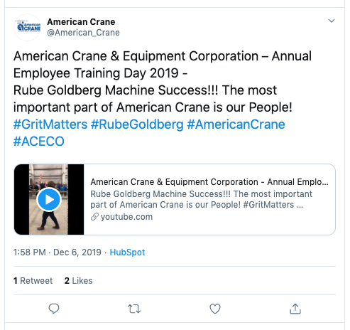 アメリカンクレーンツイッター