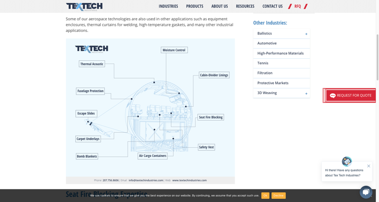 TexTechAerospaceWebサイト-B2B製造マーケティング戦略