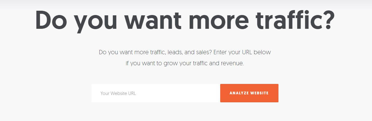 ตัวอย่างคำกระตุ้นการตัดสินใจการเข้าชมหน้า Landing Page ของ Neil Patel