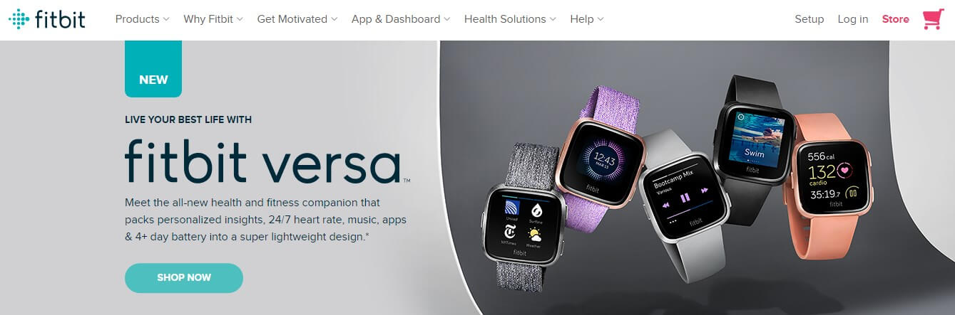 ตัวอย่างหน้าโหลด Fitbit Versa