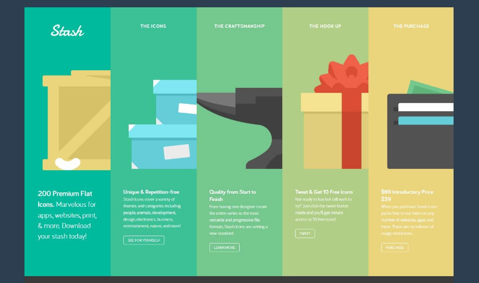 ตัวอย่างหน้า Landing Page ของ flattrendz