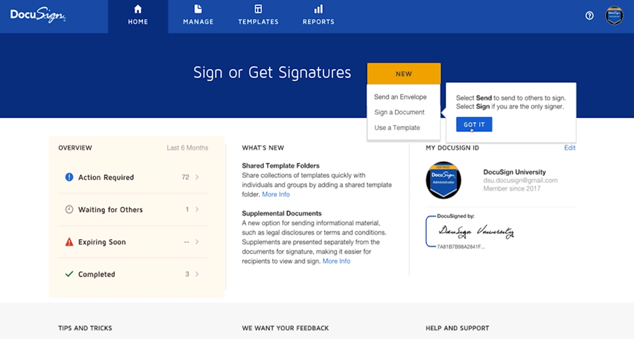 Приложение DocuSign