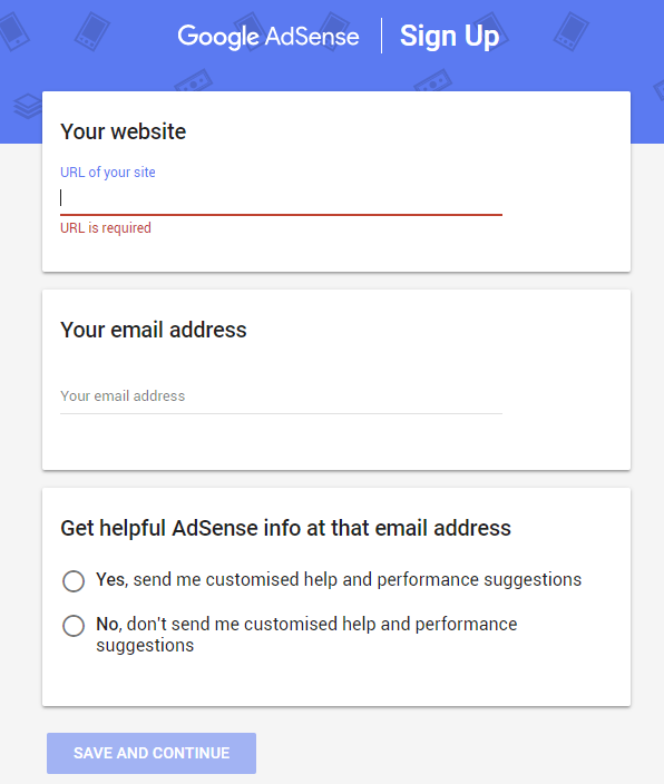 Guida dettagliata alla richiesta di un account Google AdSense