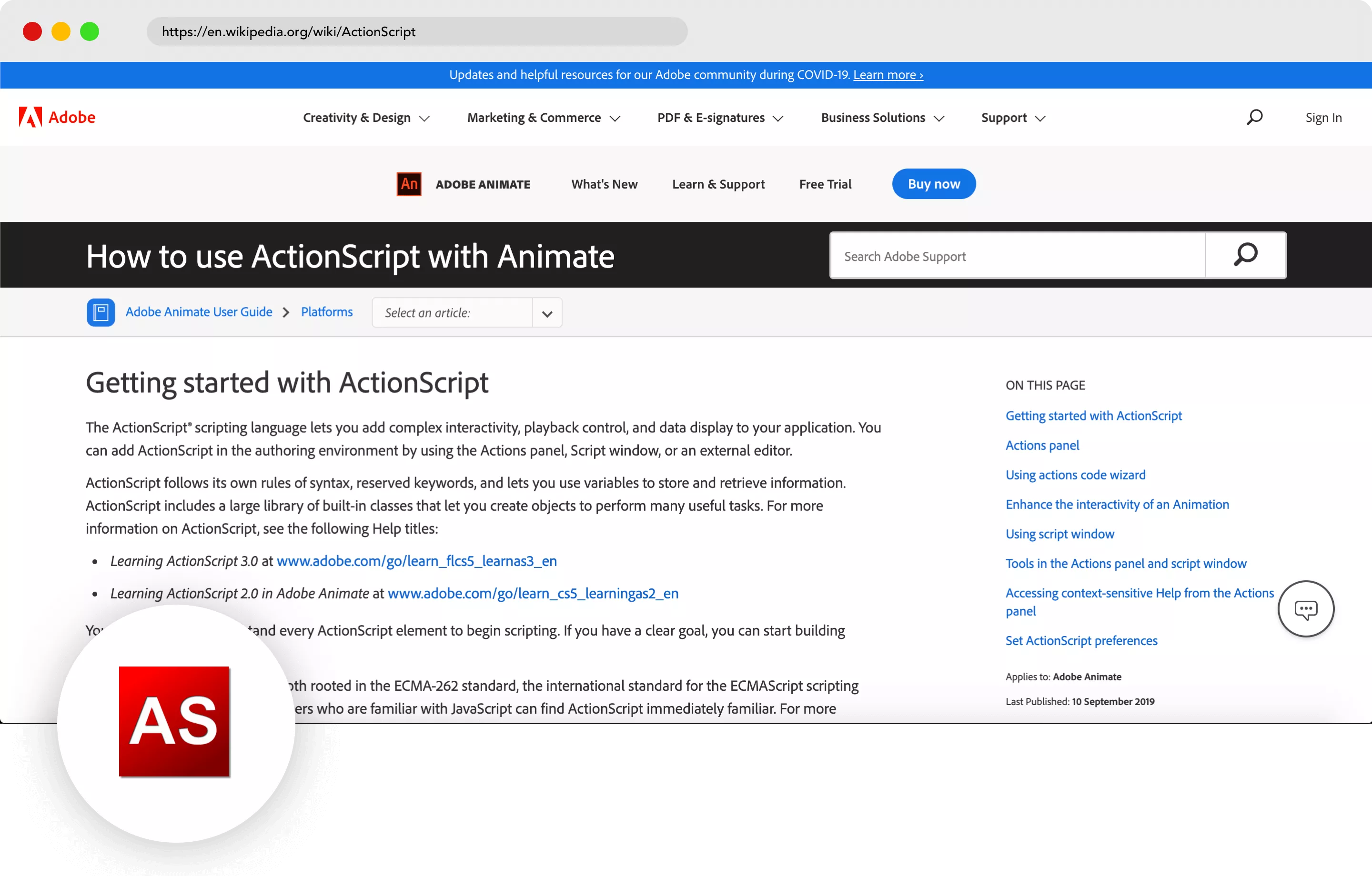 Mobile Programmiersprache Action Script