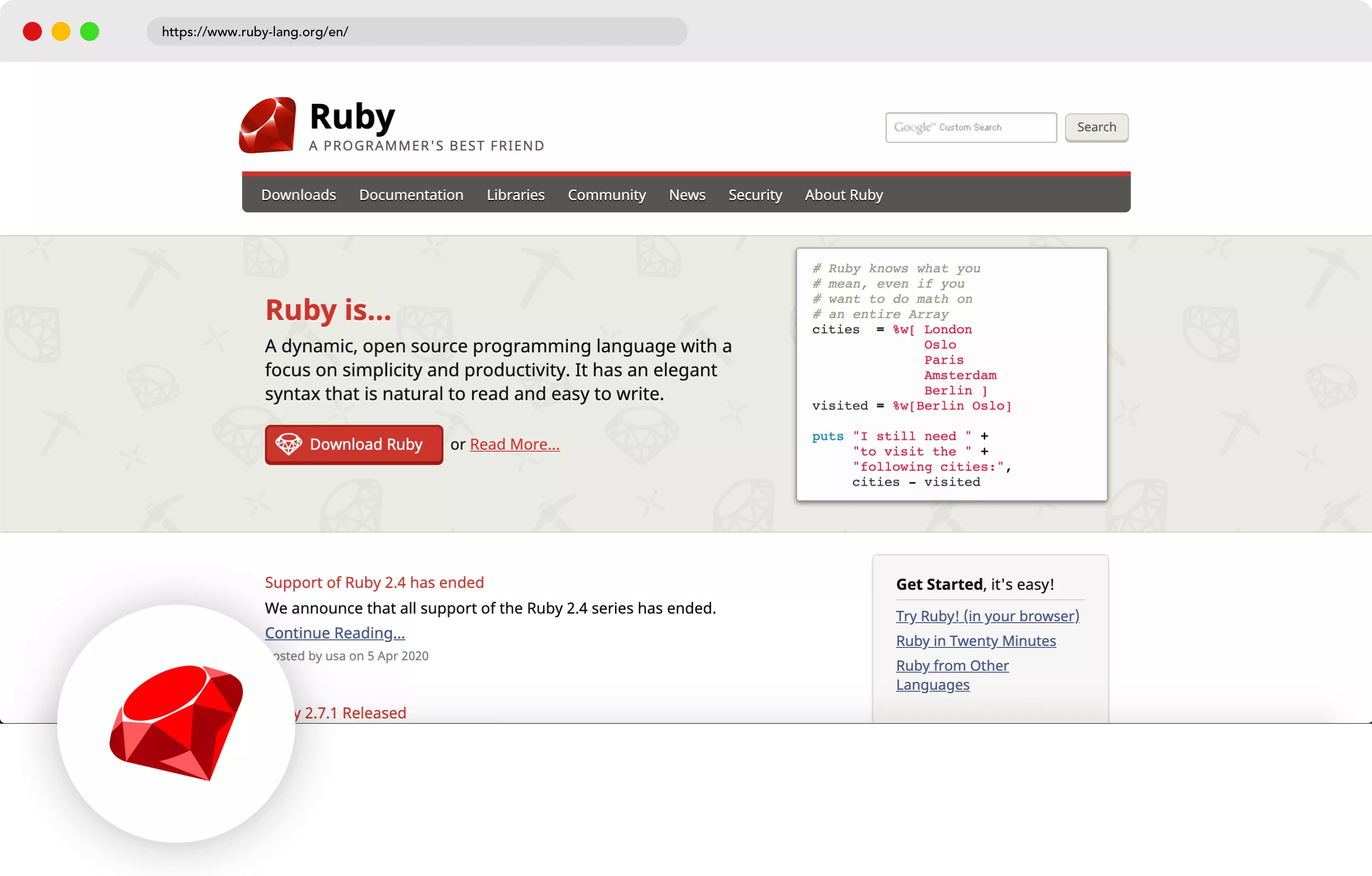 Ruby-Entwicklungssprache für Mobilgeräte