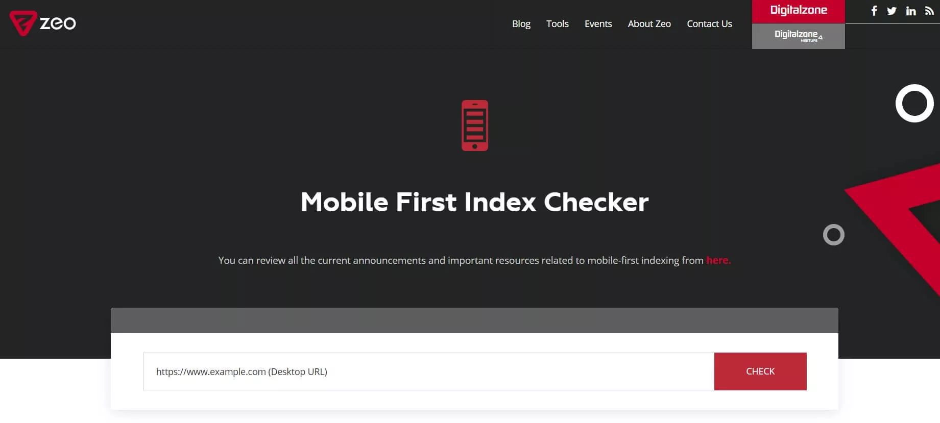 Mobile First Index Checker - Strumento SEO