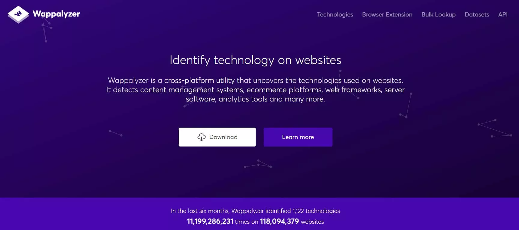 Strumento SEO Wappalyzer