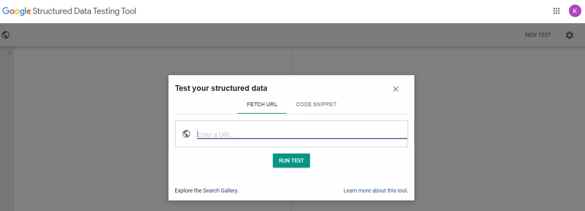 Strumento di test dei dati strutturati