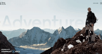 Sito web di beargrylls - Esempio di sito web di Parallasse