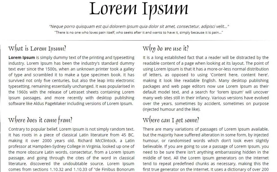 เครื่องกำเนิด Loream Ipsum