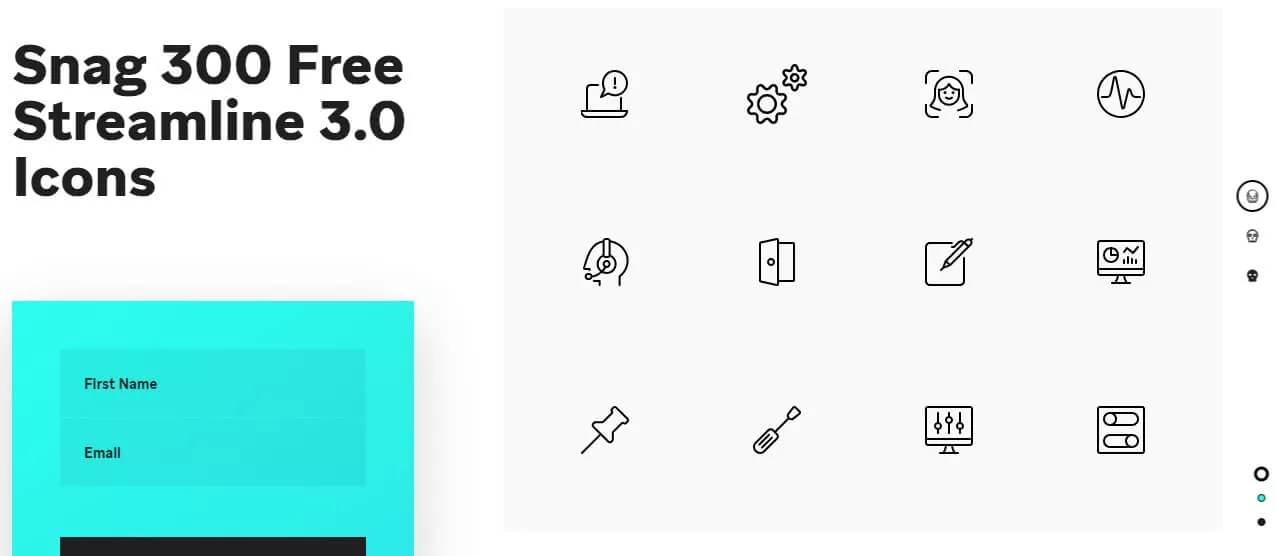 Streamlineicons หน้า Landing Page
