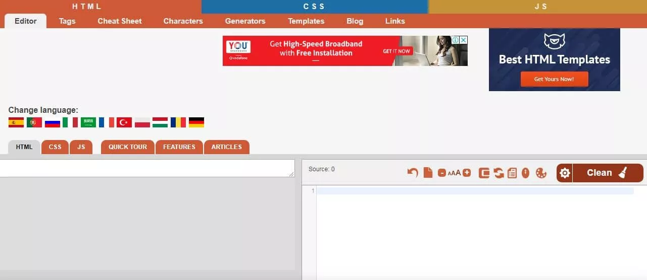 เครื่องมือแก้ไข HTML css