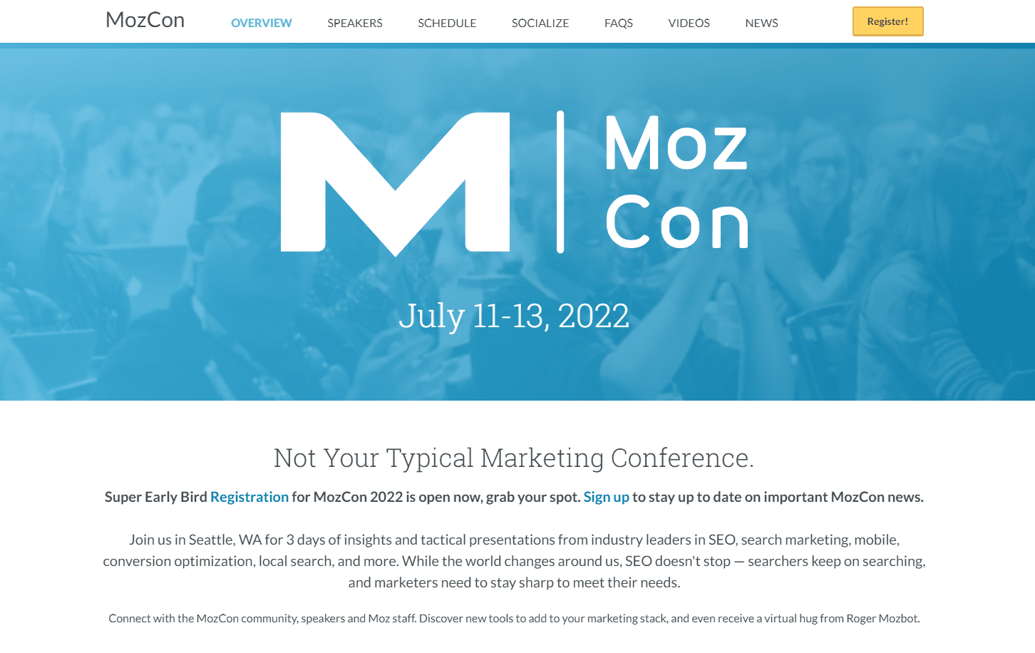 MozCon - Conferencia de marketing de contenidos 2022