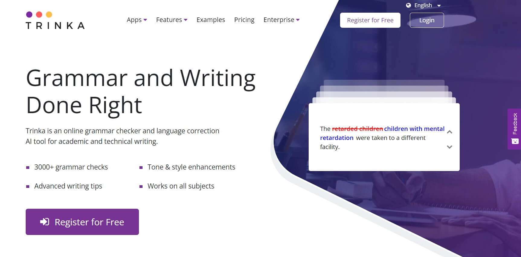Trinka - corrector gramatical en línea