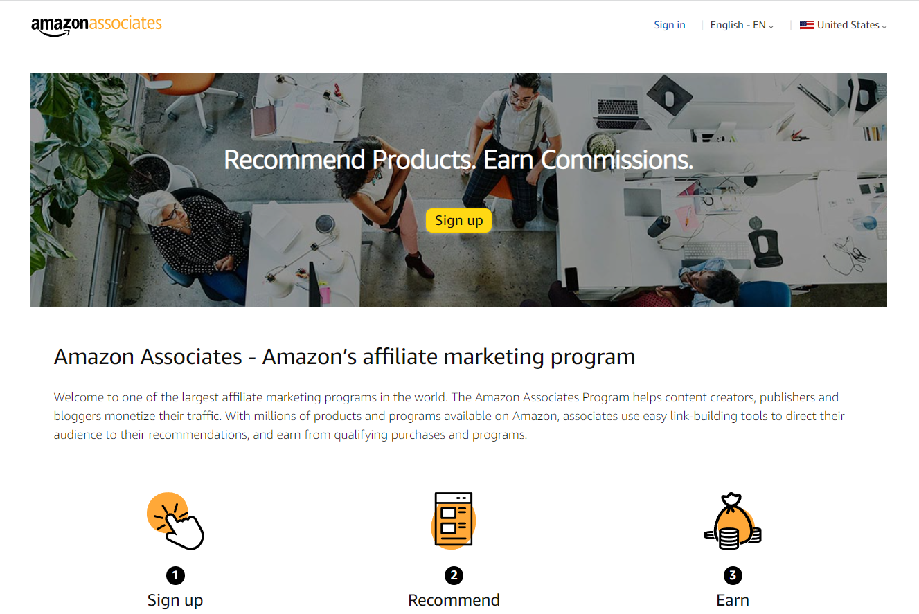 Affiliate-Marketing-Programm von Amazon Associates