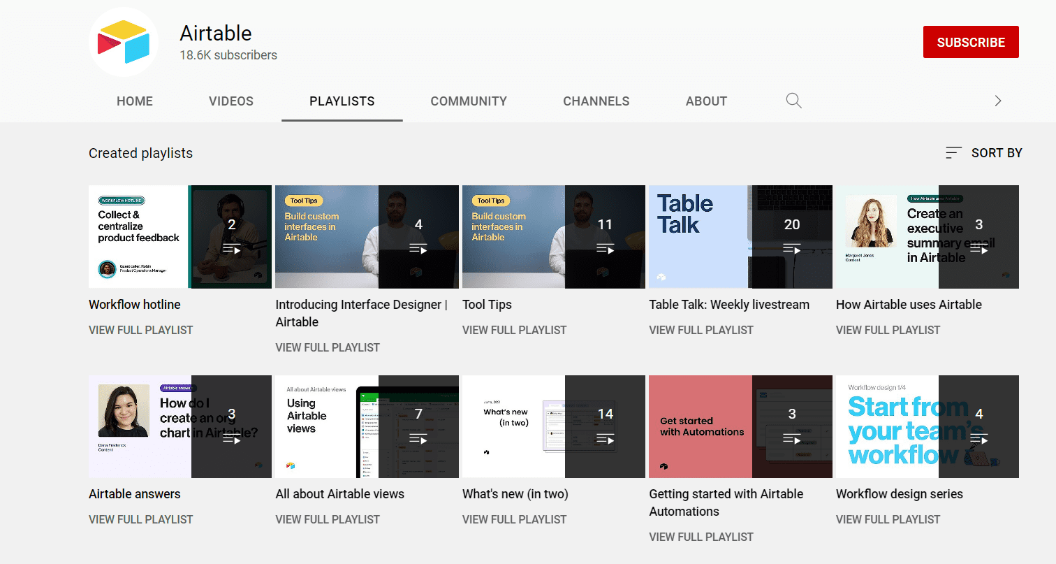 YouTube 上的 Airtable 內容營銷策略 - 案例研究