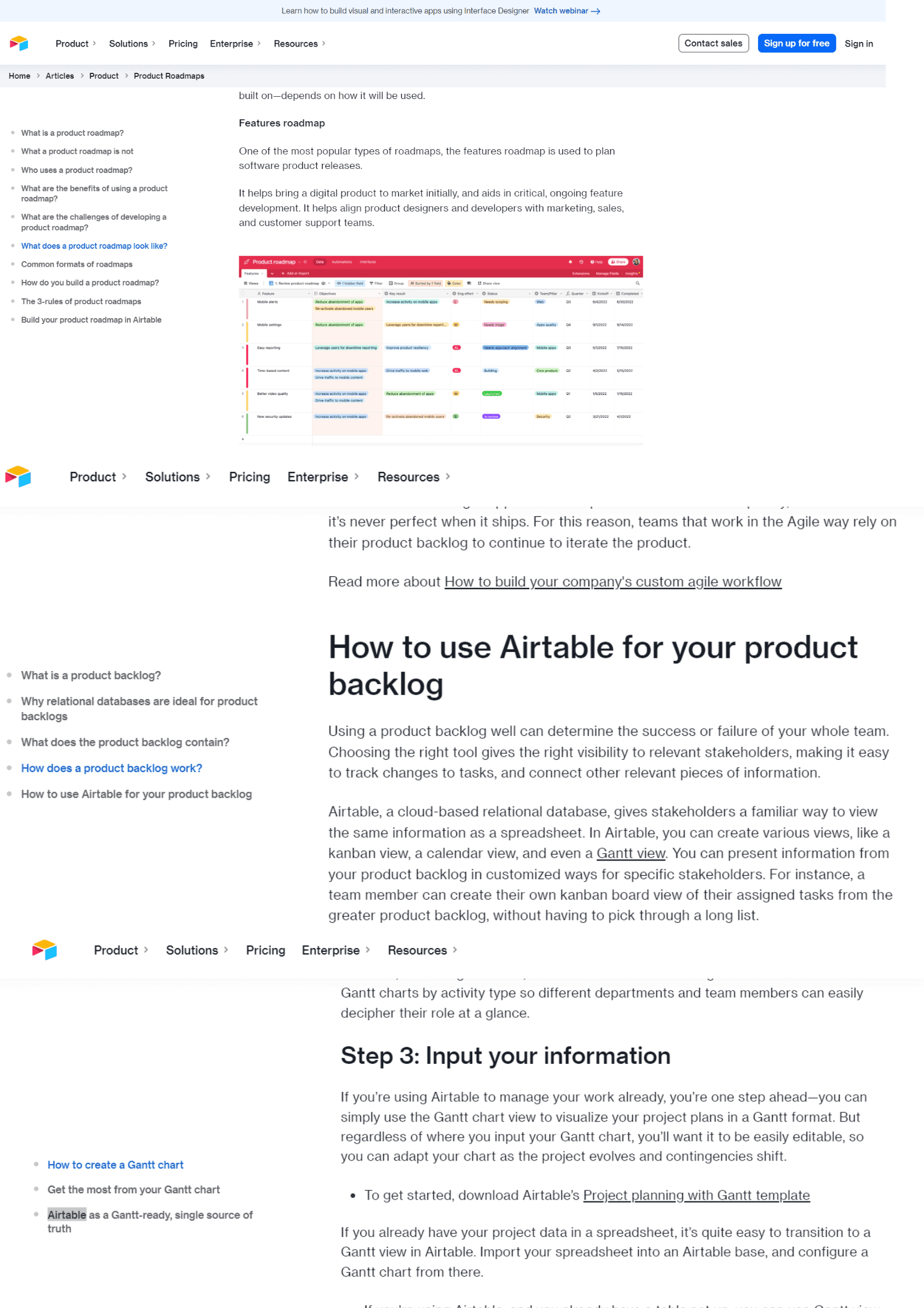 內容營銷案例研究 - Airtable 文章示例