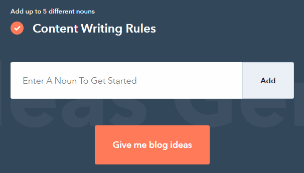 gerador de ideias de blog hubspot