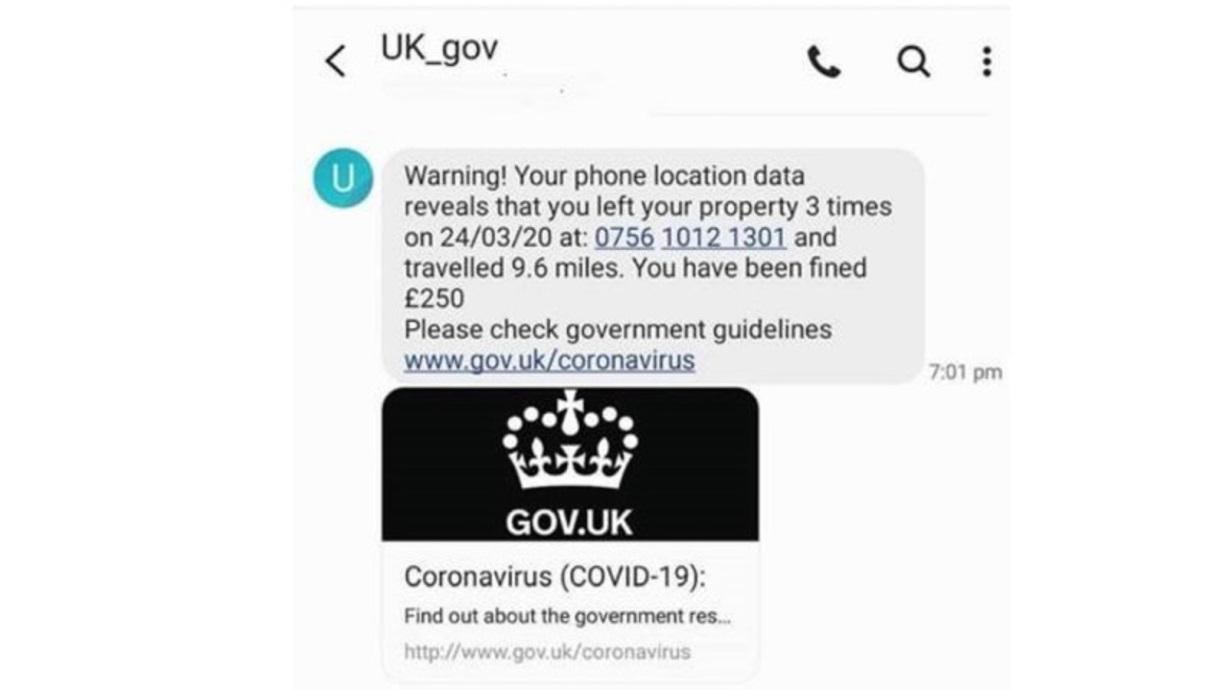 SMS de suplantación de identidad