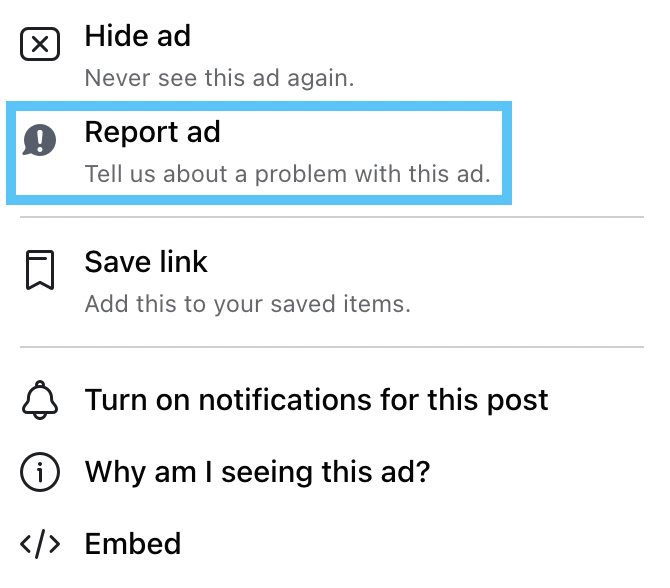 Usuarios de Facebook reportan anuncios