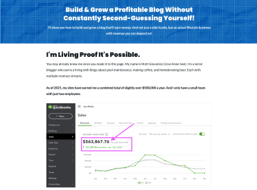 exemples de pages de destination de marketing d'affiliation - Blog Builder Kit